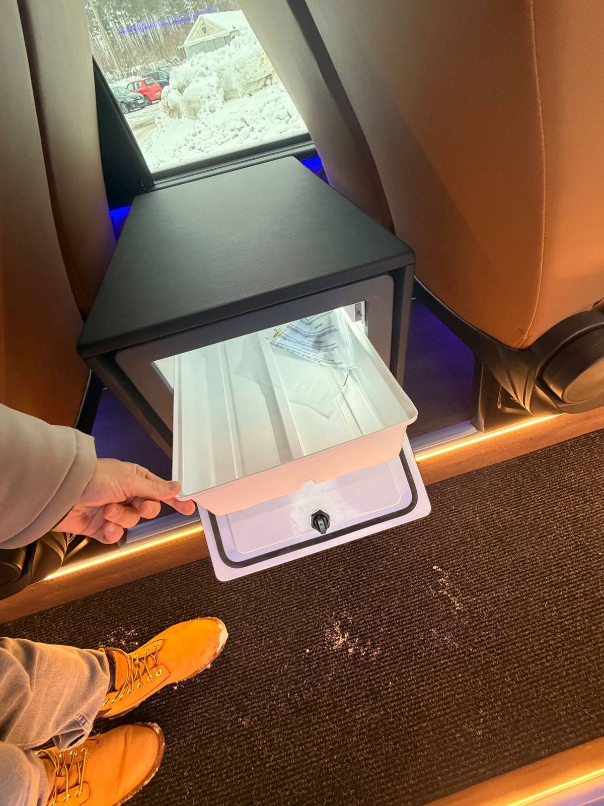 Drinks fridge on board